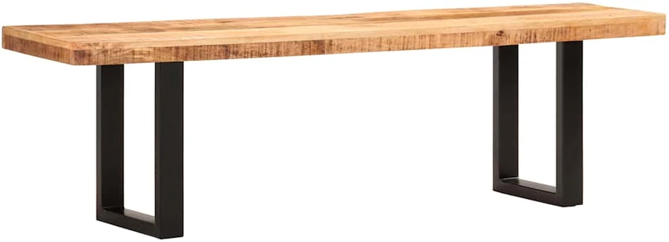 Suoliukas, 160cm, neapdorotos mango medienos masyvas ir plienas