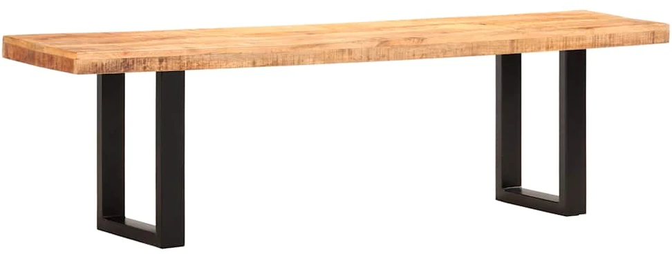 Suoliukas, 160cm, neapdorotos mango medienos masyvas ir plienas