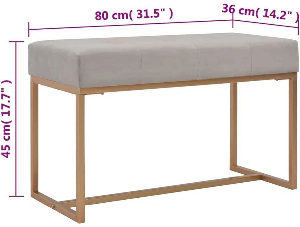 Suoliukas, 80cm, pilkas, aksomas