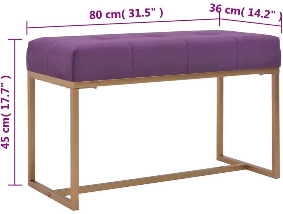 Suoliukas, 80cm, violetinis, aksomas