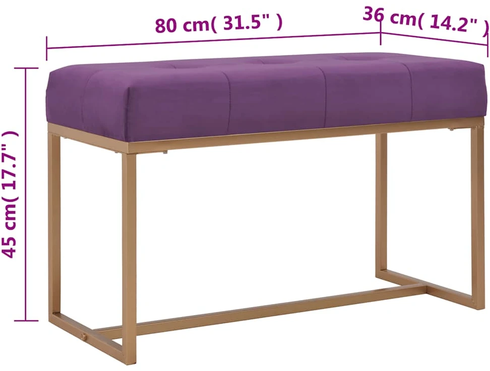 Suoliukas, 80cm, violetinis, aksomas