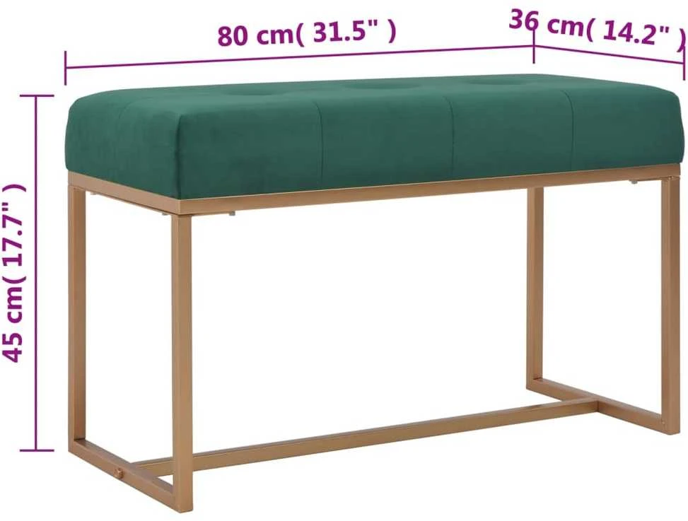 Suoliukas, 80cm, žalias, aksomas
