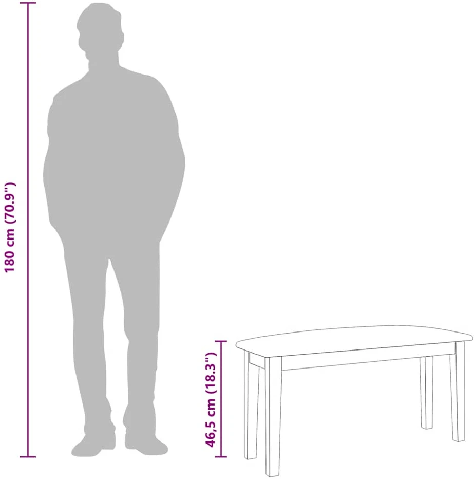 Suoliukas 90 cm Medžio masyvo guma