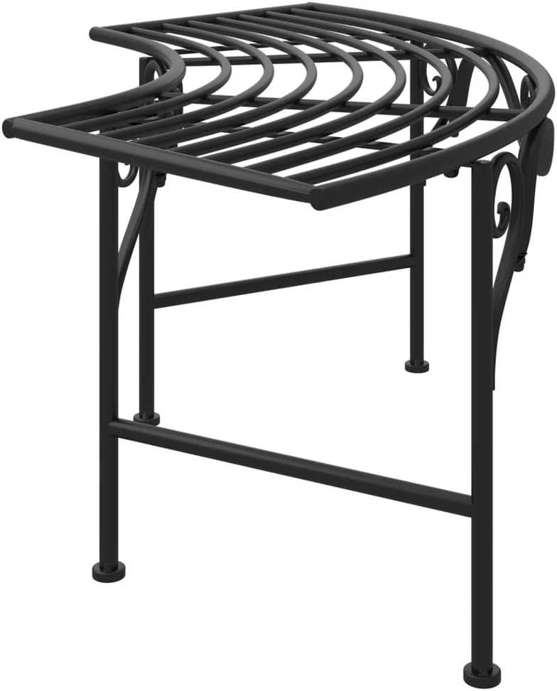 Suoliukas aplink medį, juodos spalvos, 113cm, plienas