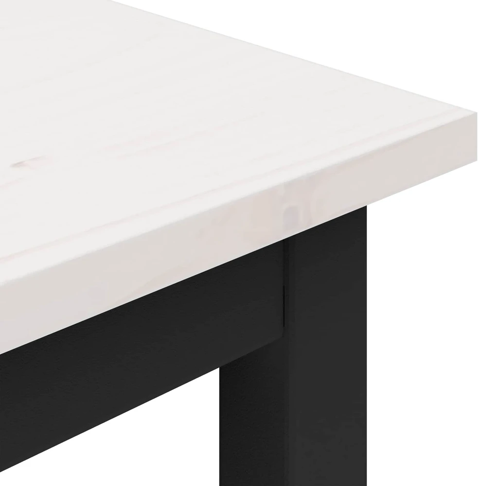 suoliukas Balta 200 x 35 x 45 cm Kietos pušies mediena