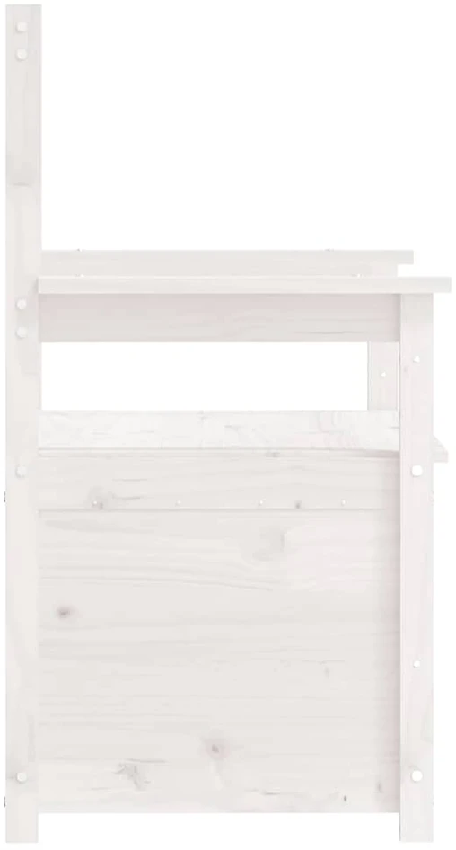 Suoliukas, baltas, 112,5x51,5x96,5cm, pušies medienos masyvas