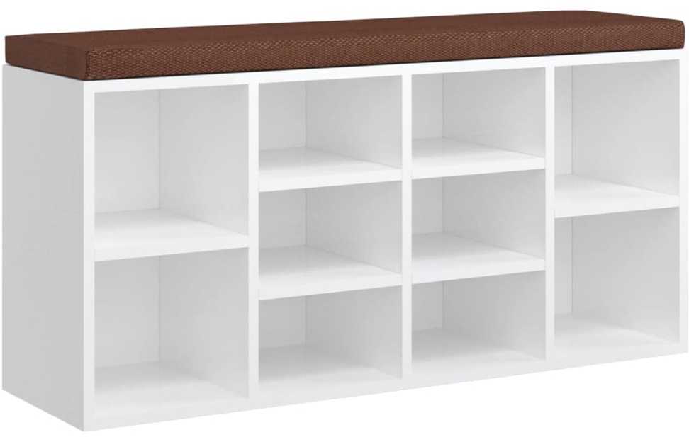 Suoliukas batams, baltas, 103x30x48cm, mediena, blizgus