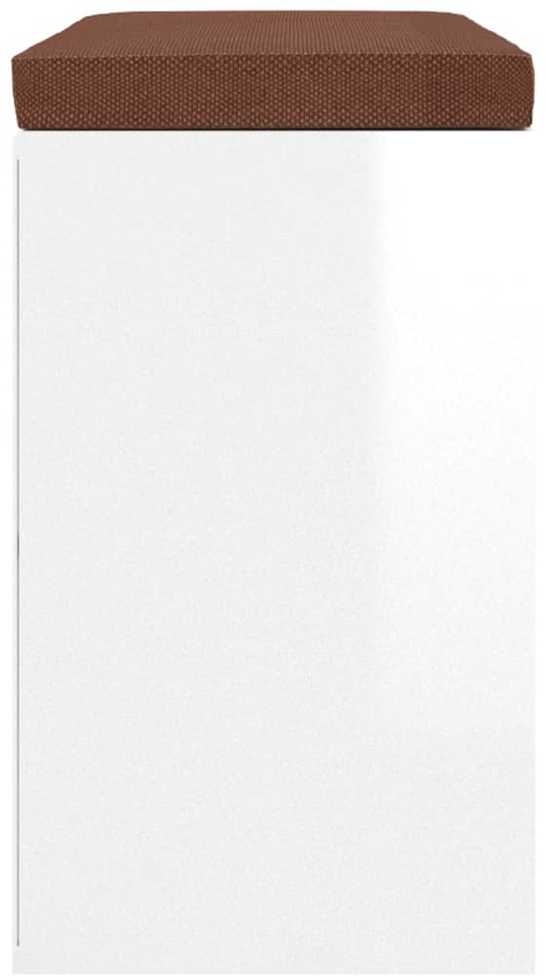 Suoliukas batams, baltas, 103x30x48cm, mediena, blizgus