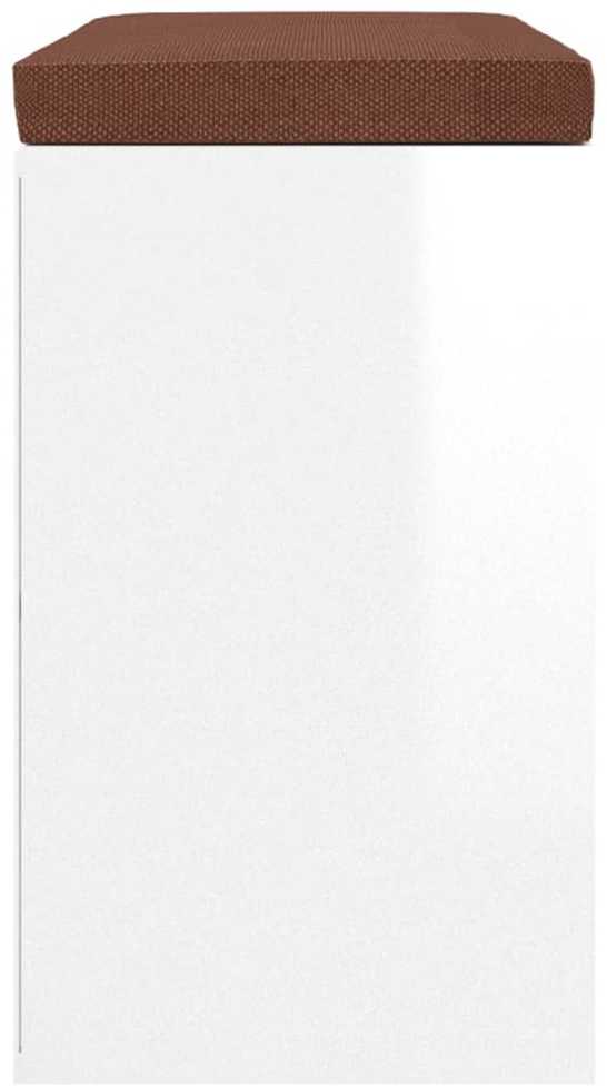Suoliukas batams, baltas, 103x30x48cm, mediena, blizgus