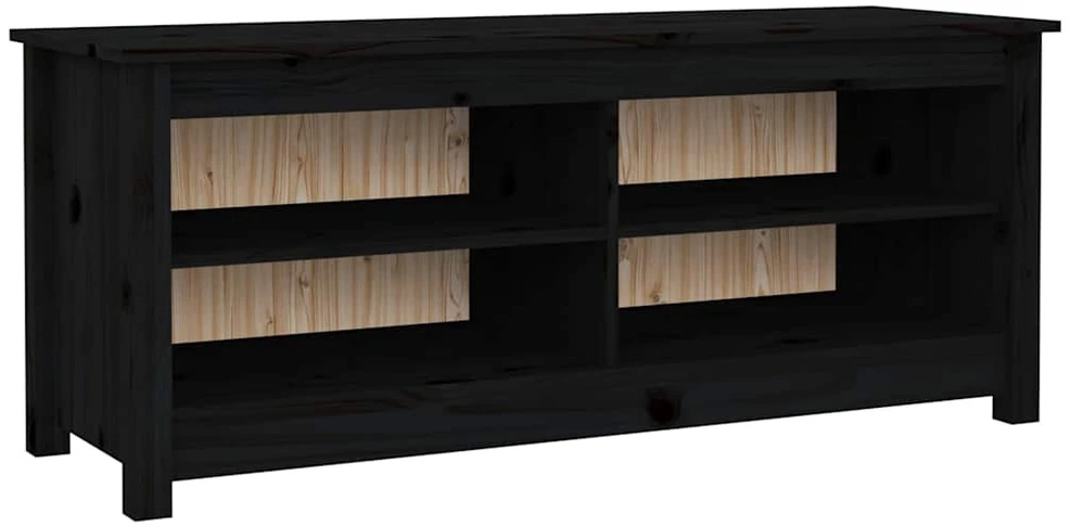 Suoliukas batams, juodas, 110x38x45,5cm, pušies masyvas