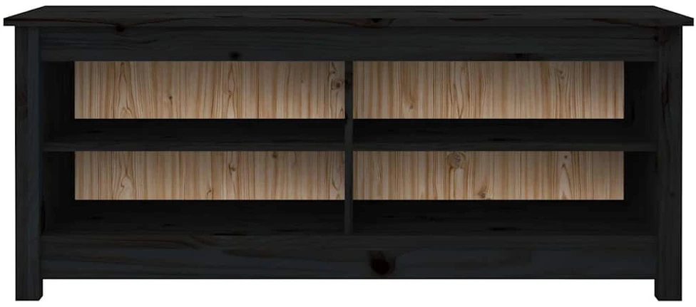 Suoliukas batams, juodas, 110x38x45,5cm, pušies masyvas
