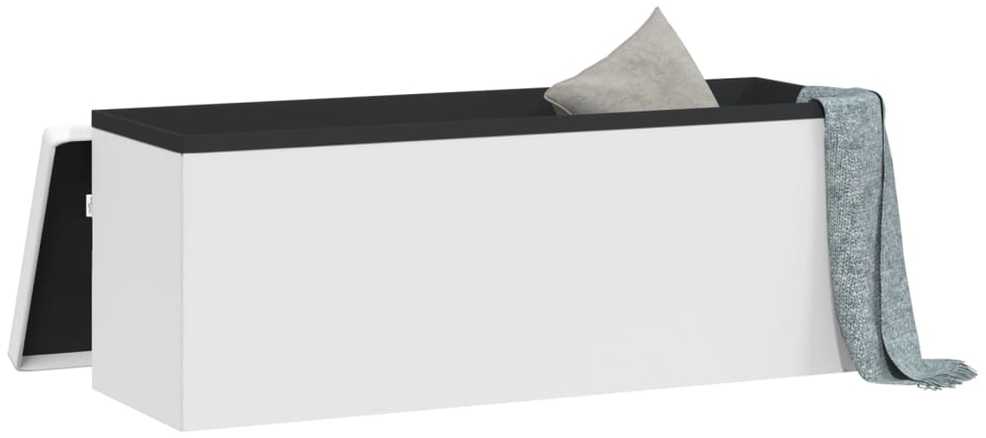 Suoliukas-daiktadėžė, baltas spalvos, PVC, sulankstomas