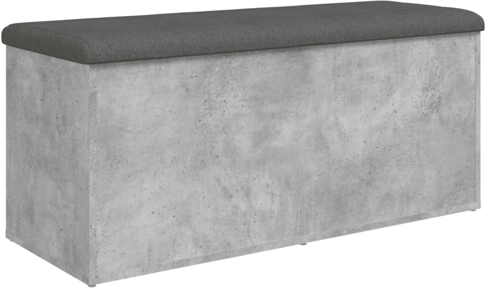 Suoliukas-daiktadėžė, betono, 102x42x45cm, apdirbta mediena