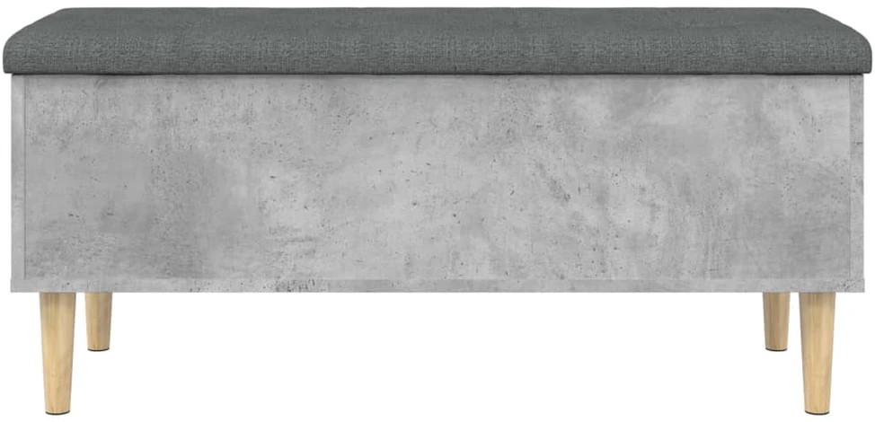 Suoliukas-daiktadėžė, betono, 102x42x46cm, apdirbta mediena