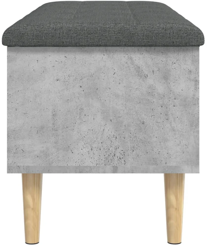 Suoliukas-daiktadėžė, betono, 102x42x46cm, apdirbta mediena