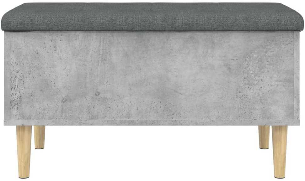 Suoliukas-daiktadėžė, betono, 82x42x46cm, apdirbta mediena