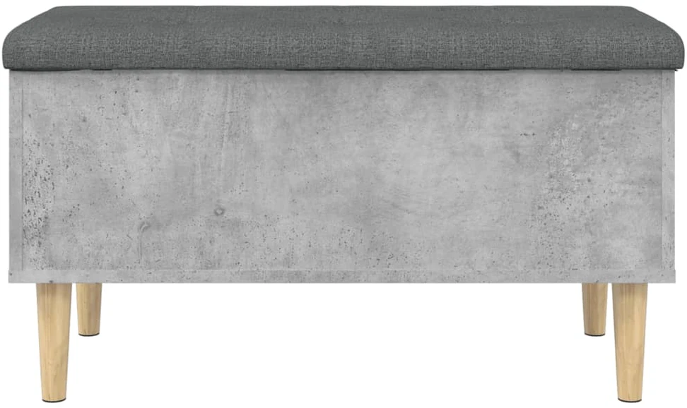 Suoliukas-daiktadėžė, betono, 82x42x46cm, apdirbta mediena