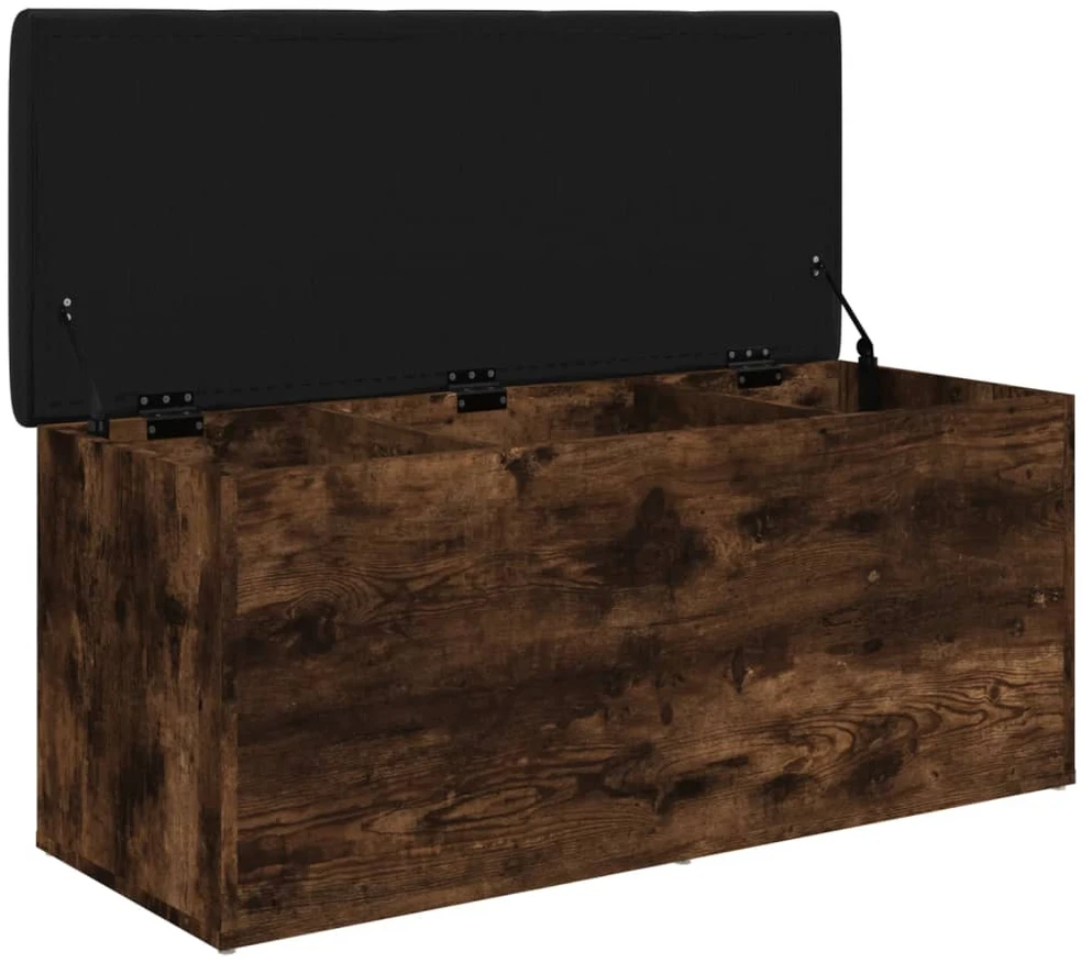 Suoliukas-daiktadėžė, dūminis, 102x42x45cm, apdirbta mediena