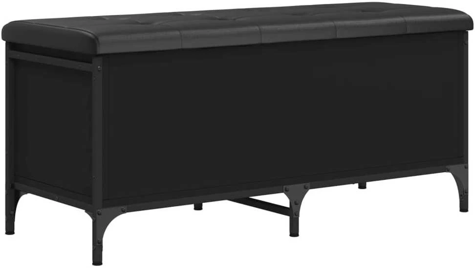 Suoliukas-daiktadėžė, juodas, 102x42x45cm, apdirbta mediena