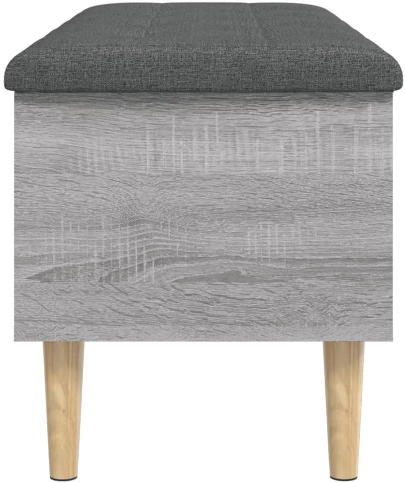 Suoliukas-daiktadėžė, pilkas, 102x42x46cm, apdirbta mediena