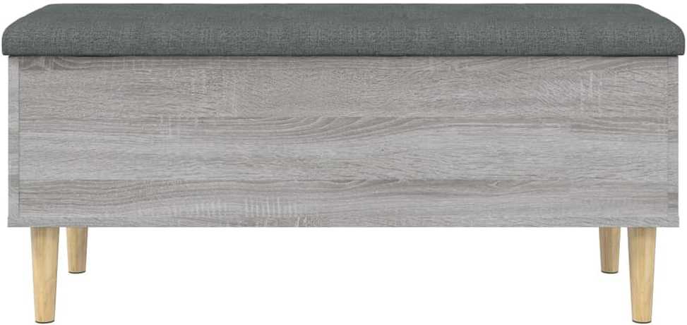 Suoliukas-daiktadėžė, pilkas, 102x42x46cm, apdirbta mediena