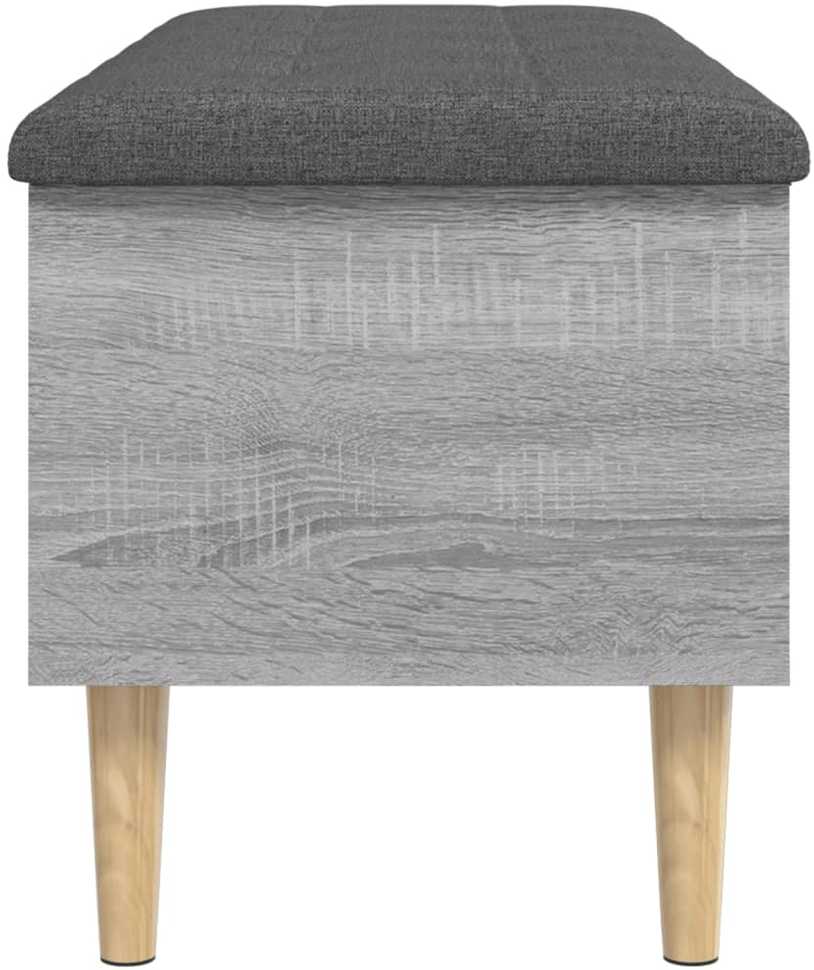 Suoliukas-daiktadėžė, pilkas, 102x42x46cm, apdirbta mediena