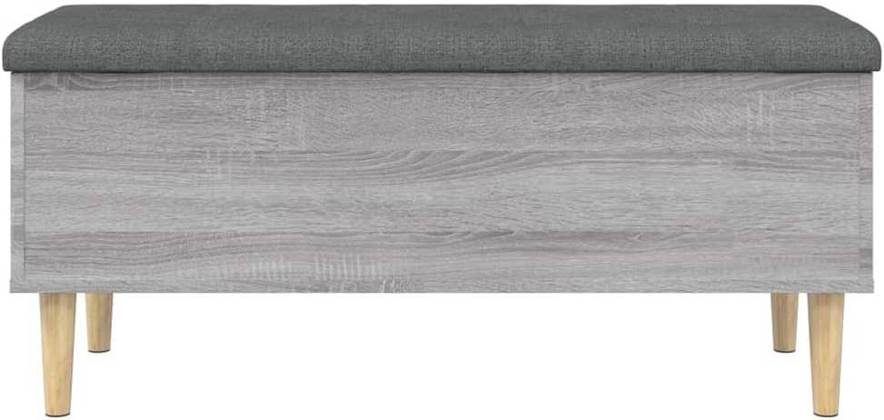 Suoliukas-daiktadėžė, pilkas, 102x42x46cm, apdirbta mediena
