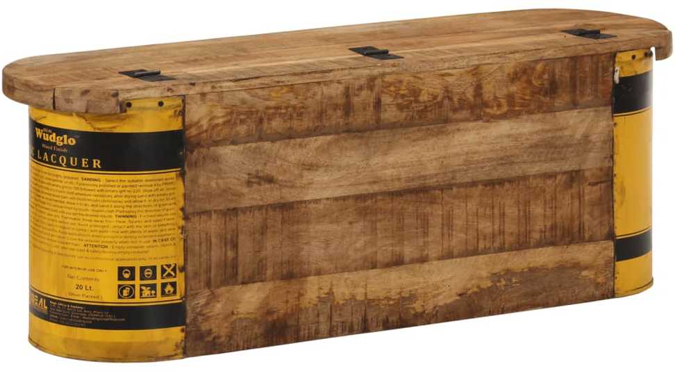 Suoliukas-daiktadėžė/spintelė, 120x30x40cm, perdirbta mediena