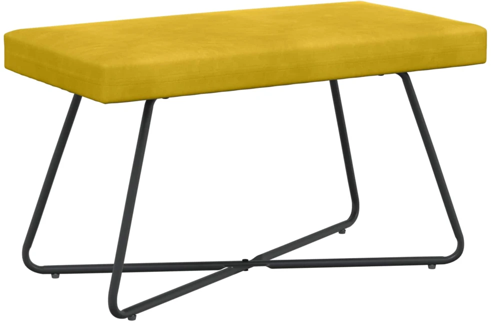 suoliukas Geltona 80 x 40 x 45 cm Aksomas