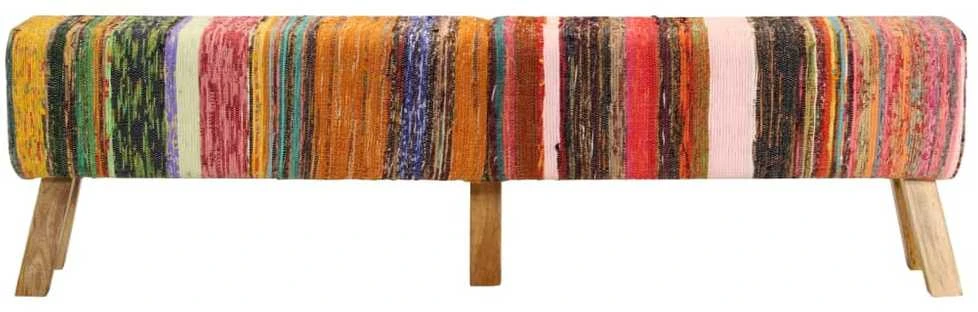 Suoliukas, įvairių spalvų, 160cm, chindi audinys/mango masyvas