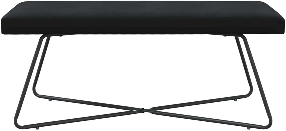 suoliukas Juoda 110 x 40 x 45 cm Aksomas