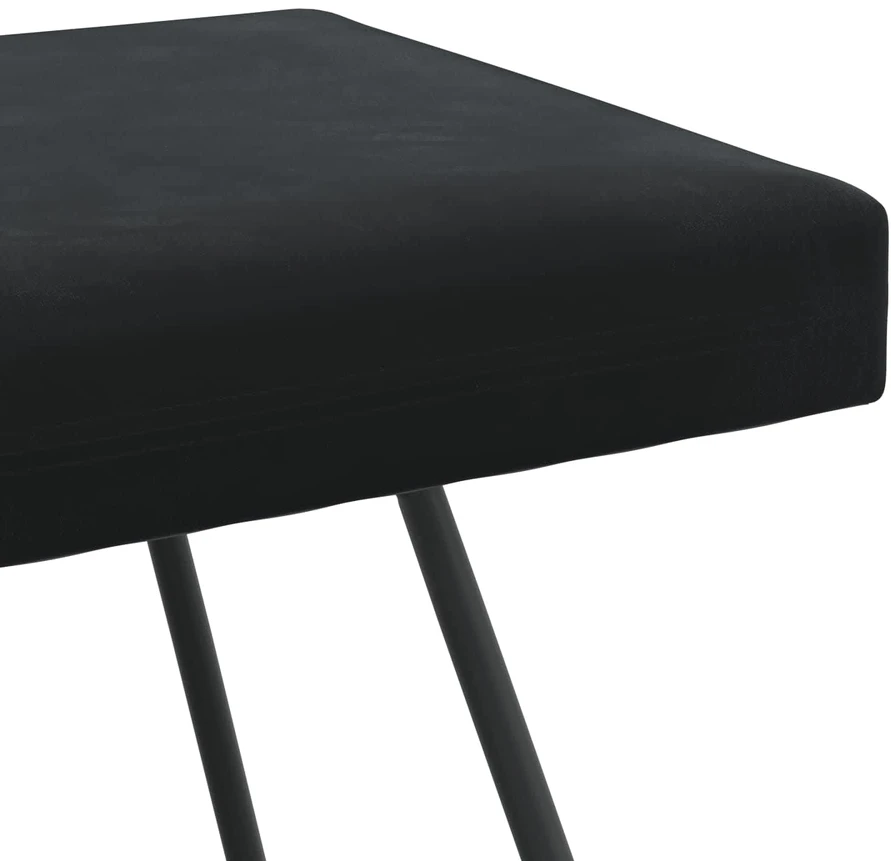 suoliukas Juoda 110 x 40 x 45 cm Aksomas
