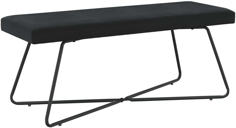 suoliukas Juoda 110 x 40 x 45 cm Aksomas