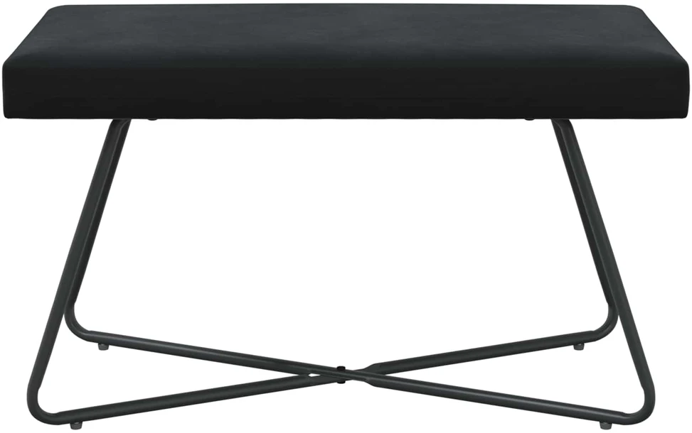 suoliukas Juoda 80 x 40 x 45 cm Aksomas
