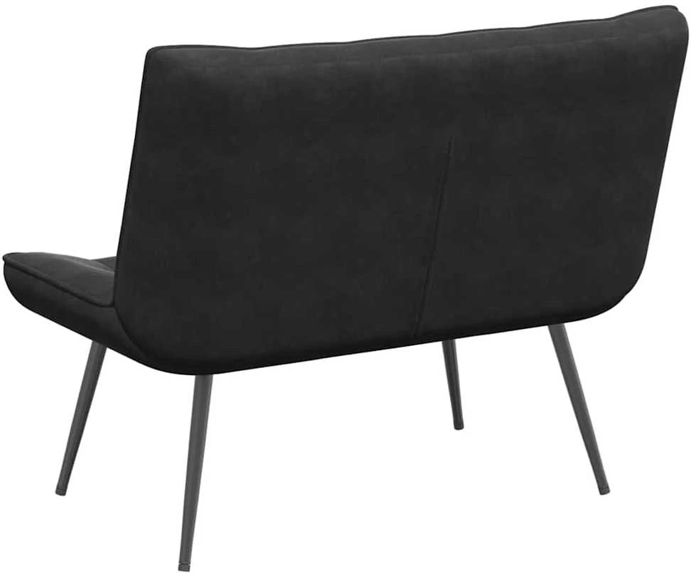 Suoliukas, juodos spalvos, 110x74x84cm, aksomas
