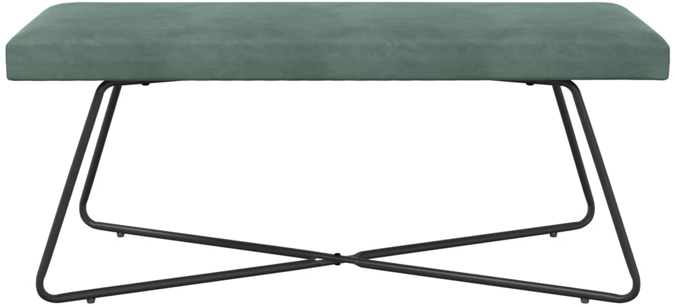 suoliukas Jūrinė žalia 110 x 40 x 45 cm Aksomas