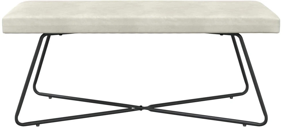 suoliukas Kreminė 110 x 40 x 45 cm Aksomas
