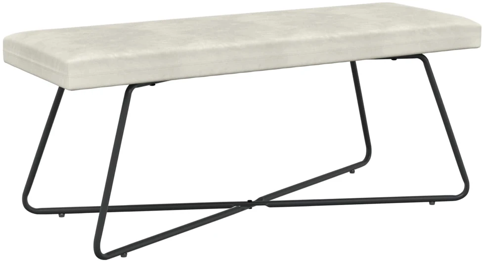 suoliukas Kreminė 110 x 40 x 45 cm Aksomas