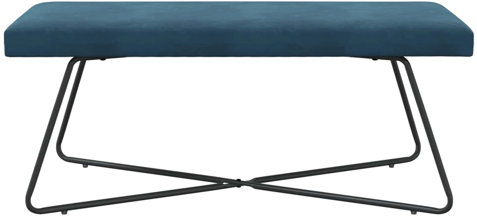 suoliukas Mėlyna 110 x 40 x 45 cm Aksomas