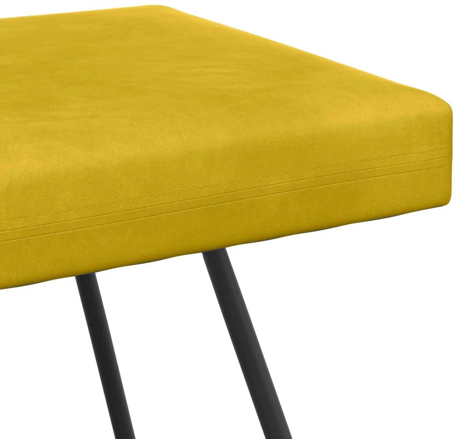 suoliukas Geltona 80 x 40 x 45 cm Aksomas