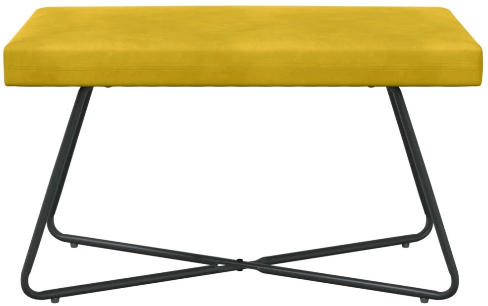 suoliukas Geltona 80 x 40 x 45 cm Aksomas