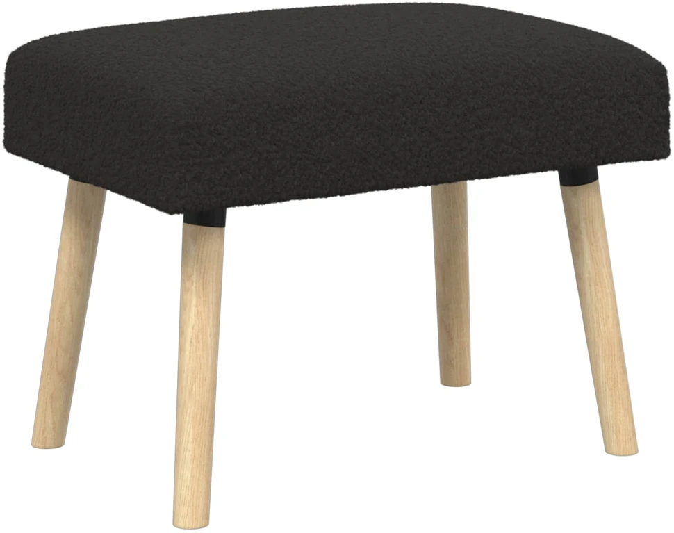 suoliukas Paprastas Juoda 60 x 40 x 45 cm Bouclé