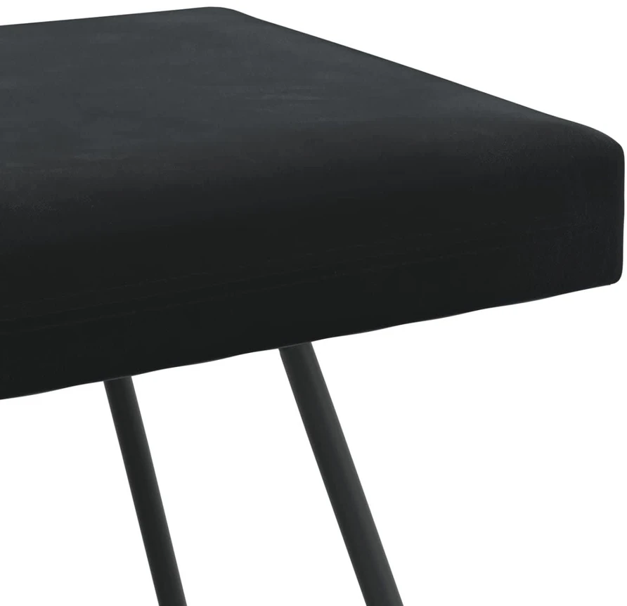 suoliukas Juoda 80 x 40 x 45 cm Aksomas