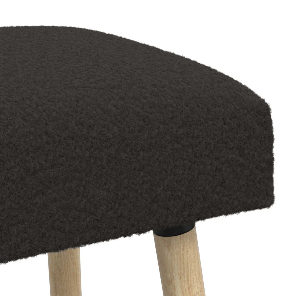 suoliukas Paprastas Juoda 80 x 40 x 46 cm Bouclé