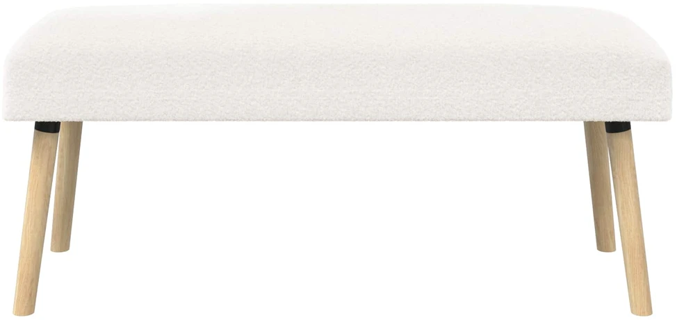 suoliukas Paprastas Kreminė 110 x 40 x 46 cm Bouclé