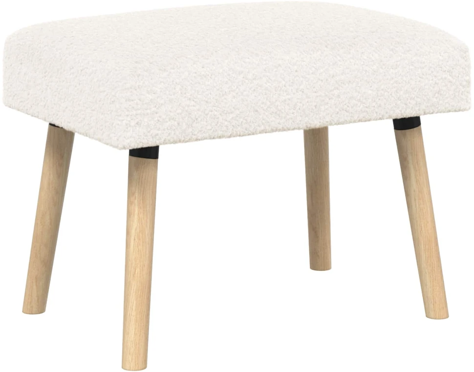 suoliukas Paprastas Kreminė 60 x 40 x 45 cm Bouclé