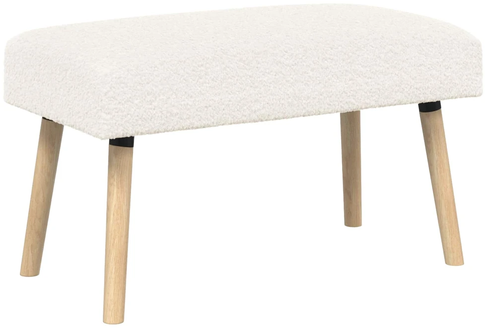 suoliukas Paprastas Kreminė 80 x 40 x 46 cm Bouclé
