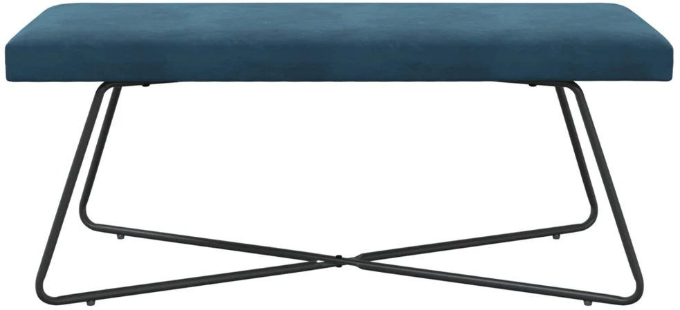 suoliukas Mėlyna 110 x 40 x 45 cm Aksomas
