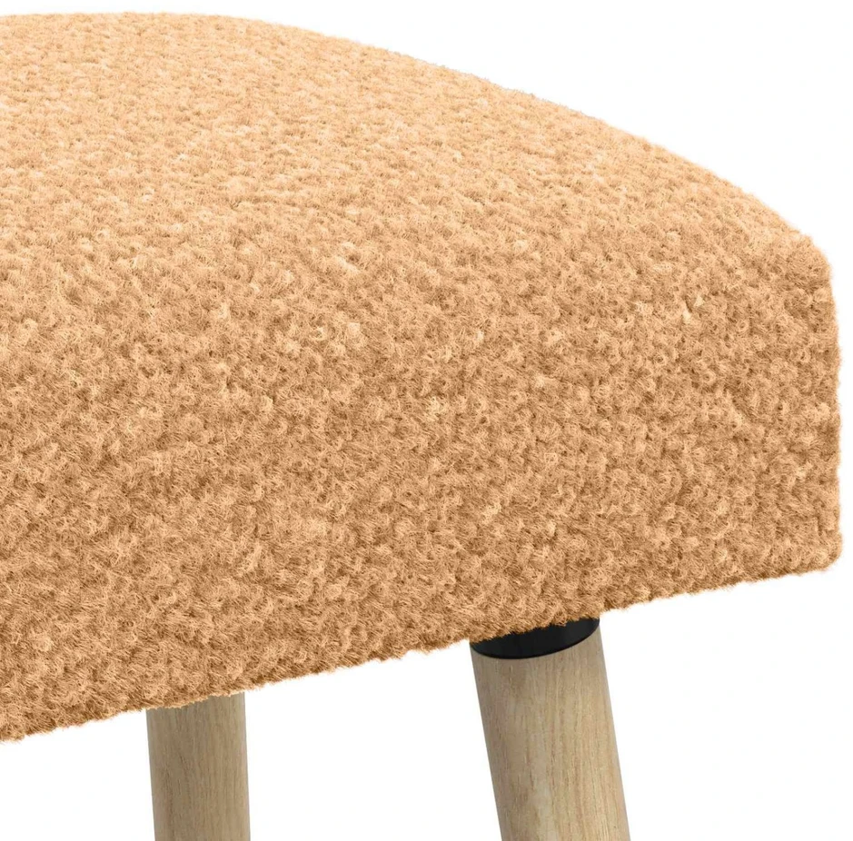 suoliukas Paprastas Smėlio 110 x 40 x 46 cm Bouclé