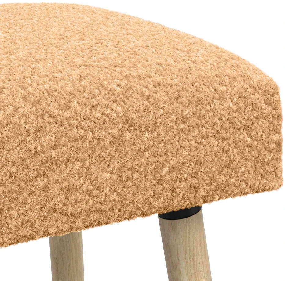 suoliukas Paprastas Smėlio 80 x 40 x 46 cm Bouclé